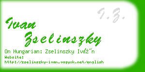 ivan zselinszky business card